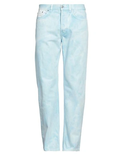 Shop Dries Van Noten Man Jeans Sky Blue Size 33 Cotton