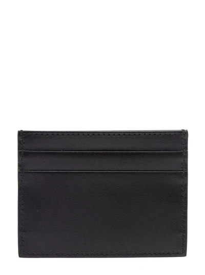 Shop Dolce & Gabbana Black Card-holder With Contasting Logo Print In Leather Man