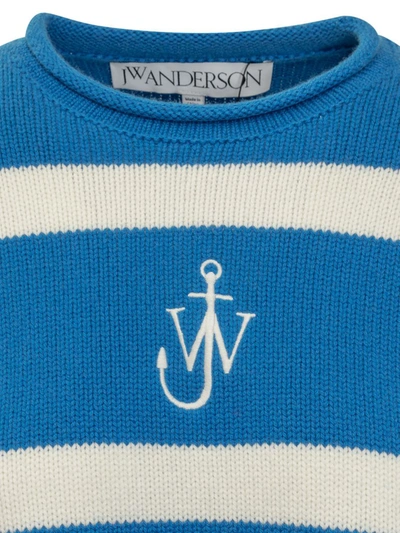 Shop Jw Anderson J.w. Anderson Cropped Sweater In Blue