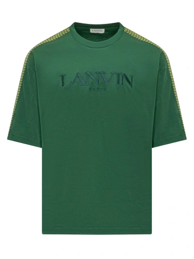 Shop Lanvin T-shirt With Logo In Green