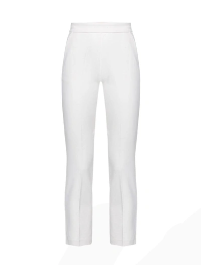 Shop Pinko Trousers In Bianco-biancaneve