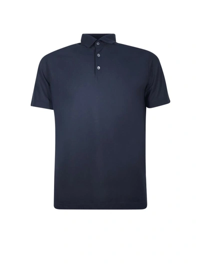 Shop Zanone Polo Shirt In Blue