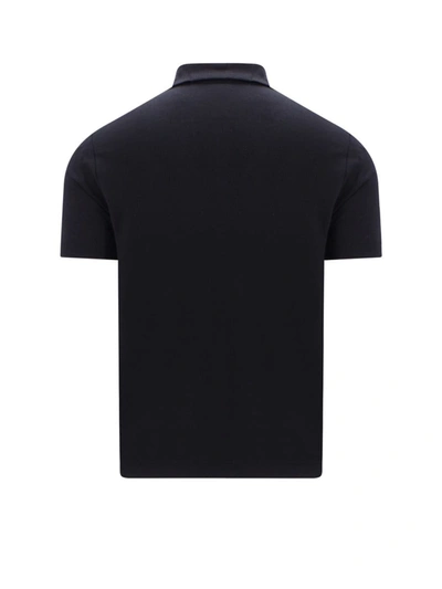 Shop Zanone Polo Shirt In Black