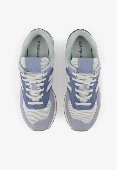 Shop New Balance 574 Low-top Sneakers In Boston Navy/gray