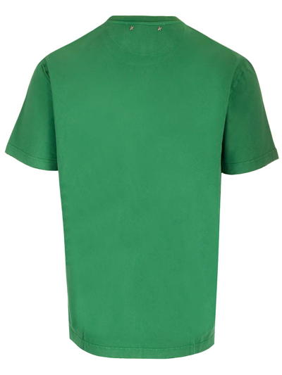 Shop Golden Goose Cotton Crew-neck T-shirt In Green