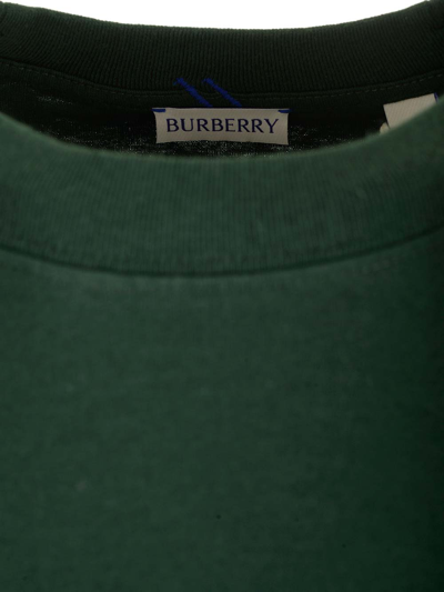 Shop Burberry Jersey T-shirt In Green