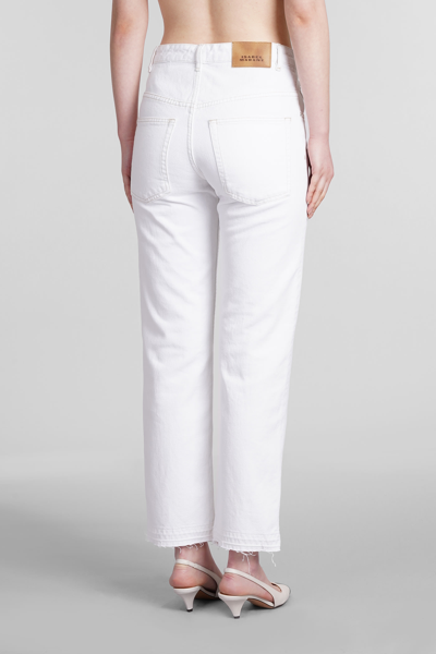 Shop Isabel Marant Jemina Jeans In White Cotton