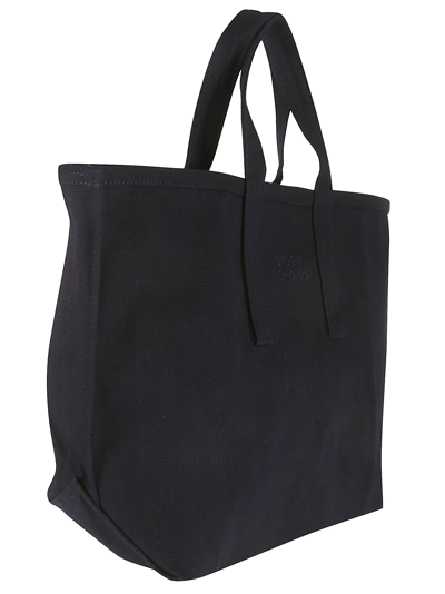 Shop Studio Nicholson Accessories - Embroidered Logo Tote Bag In Darkest Navy