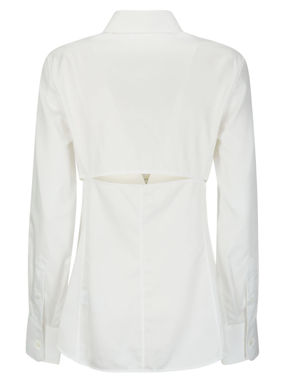 Helmut Lang Cotton Slash-detail Shirt In Optic White