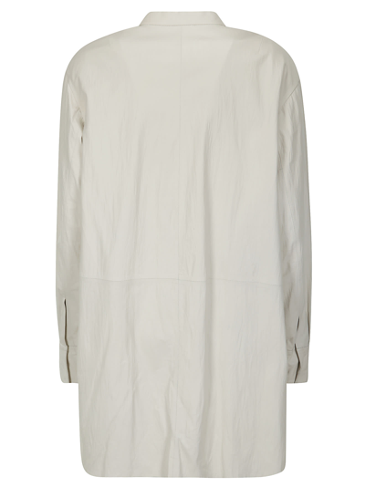 Shop Desa 1972 Leather Shirt In Marble White