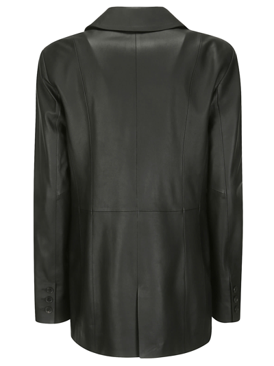 Shop Desa 1972 Leather Blazer Jacket In Black