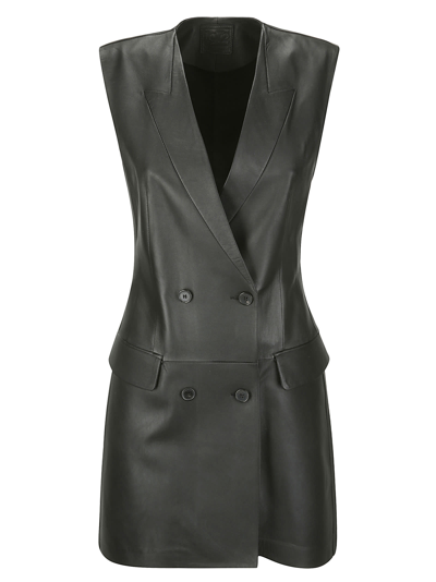Shop Desa 1972 Leather Dress In Black