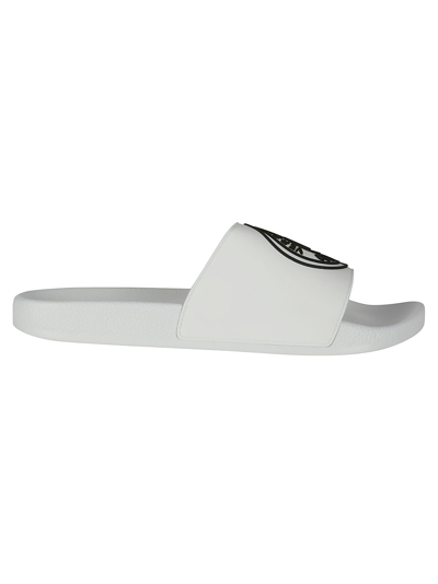Shop Versace Jeans Couture Fondo Slide Dis. 41 Shoes In White