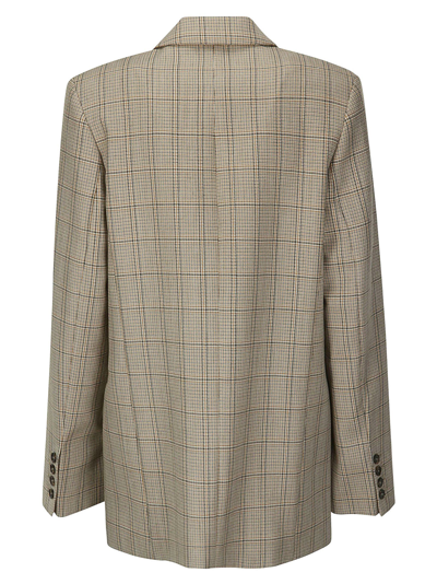 Shop Totême Windowpane-check Suit Jacket In Biscuit