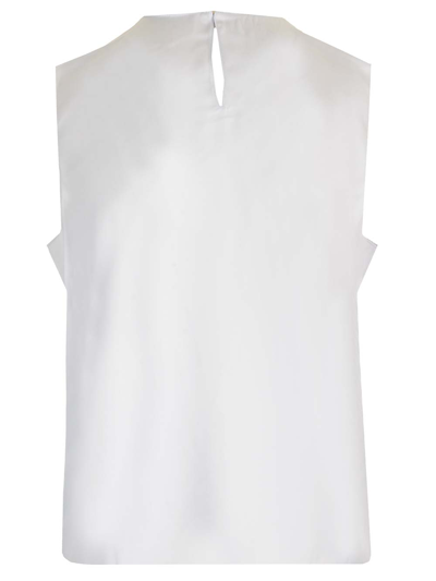 Shop Theory Silk Crepe Top In Light Blue