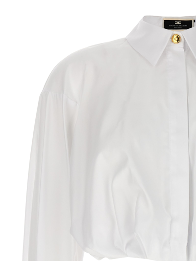 Shop Elisabetta Franchi Bare Back Shirt In White