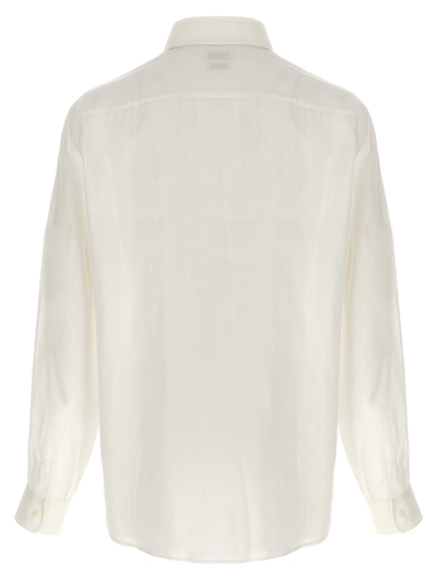 Shop Brunello Cucinelli Linen Shirt In White
