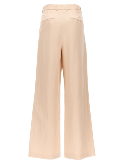Loulou Studio Idai Pleated Wide-leg Pants In Pink
