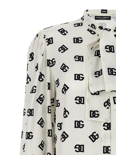 Shop Dolce & Gabbana Dg Shirt In White/black