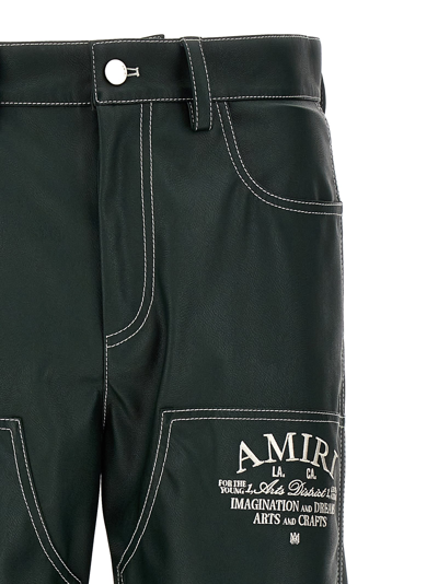 Shop Amiri Carpenter Pants In Green