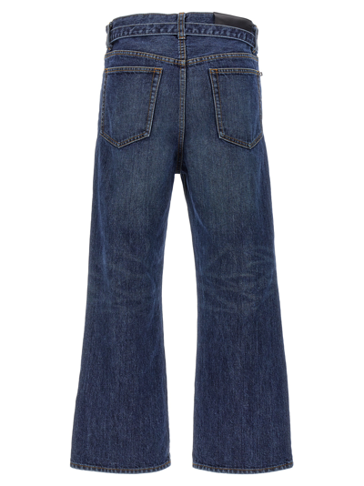 Shop Sacai Bootcut Jeans In Blue