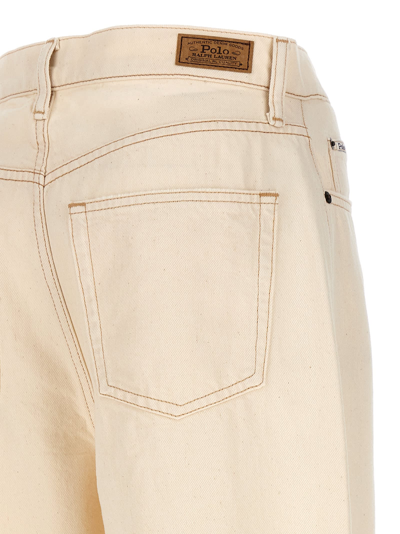 Shop Polo Ralph Lauren Flared Jeans In Beige