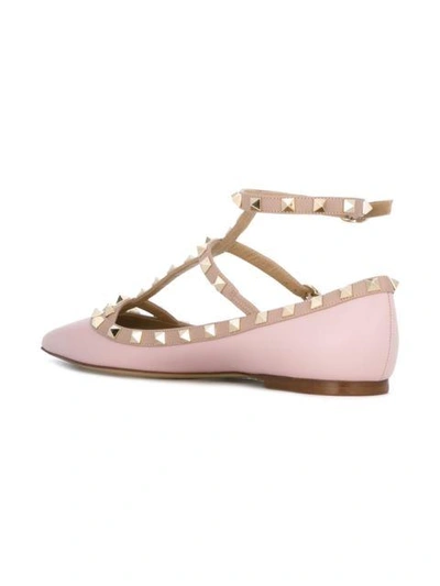 Shop Valentino Garavani 'rockstud' Ballerinas