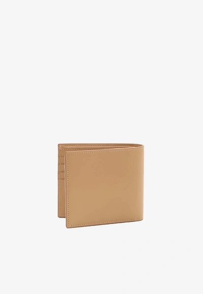 Shop Loewe Anagram Bi-fold Leather Wallet In Brown