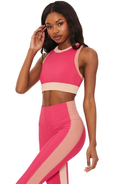 Shop Beach Riot Gwen Crop Tank In Rouge Color Block