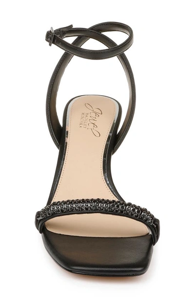 Shop Jewel Badgley Mischka Charisma Kitten Heel Ankle Strap Sandal In Black