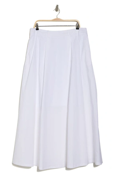 Shop By Design Abigail Cotton Poplin Midi Skirt In White