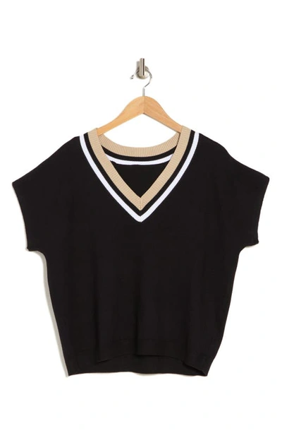 Shop By Design Quinn V-neck Sweater In Black