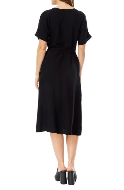 Shop By Design Lucille Crepe Midi Dress In Black