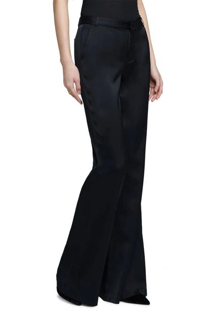 Shop L Agence Lane High Waist Flare Trousers In Black