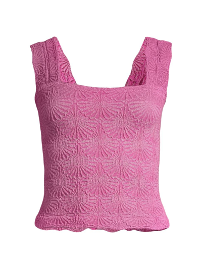 Shop Free People Women's Love Letter Floral Jacquard Camisole In Radiant Orchid