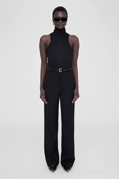 Anine Bing Drew Pant In Black In Black