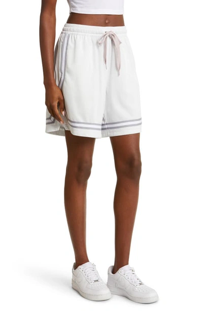 Shop Nike Dri-fit Fly Crossover Basketball Shorts In Summit White/ Cement Grey