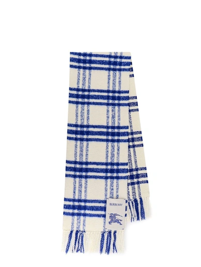 Shop Burberry Scarf In Blue
