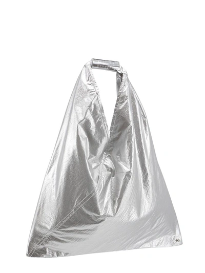 Shop Mm6 Maison Margiela Japanese Bag In Silver