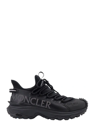 Moncler Black Tech Fabric Trailgrip Lite 2 Sneakers In Black