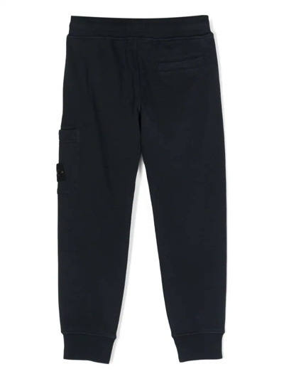 Shop Stone Island Junior Track Pant In Navy Blue