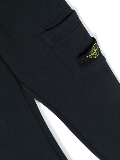 Shop Stone Island Junior Track Pant In Navy Blue