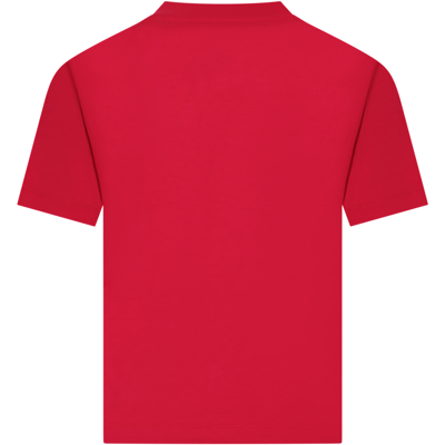 Shop Msgm Fuchsia T-shirt For Kids With Logo