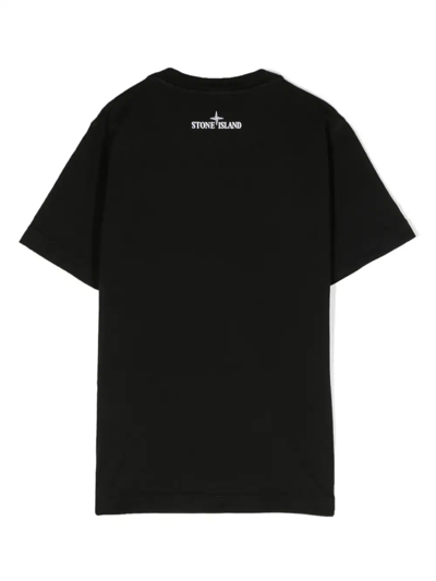 Shop Stone Island Junior T-shirt In Black