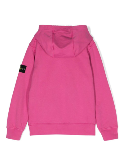 Shop Stone Island Junior Sweatshirt In Fuchsia