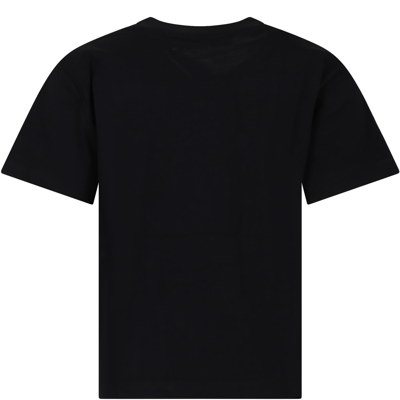 Shop Msgm Black T-shirt For Girl With Logo
