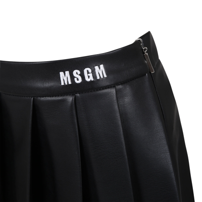 Shop Msgm Black Skirt For Girl