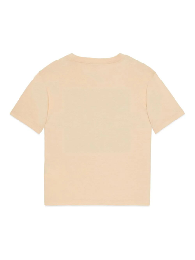 Shop Gucci T-shirt Jersey In Sweet Cream Avio Mc