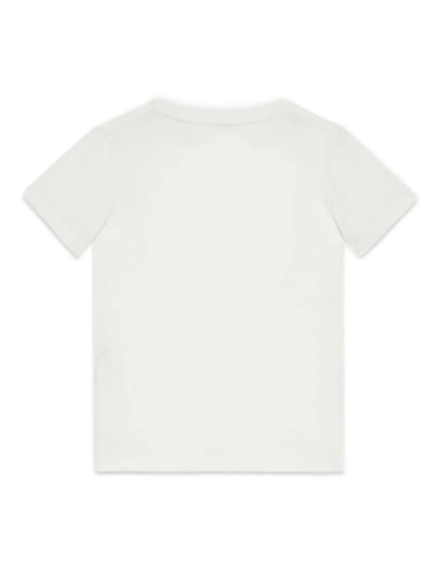 Shop Gucci T-shirt Jersey In New White Avio Mc