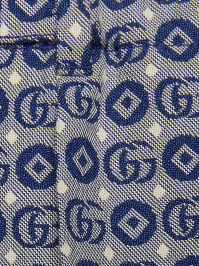 Shop Gucci Short Ots Cotton Poly In Bluette Mc